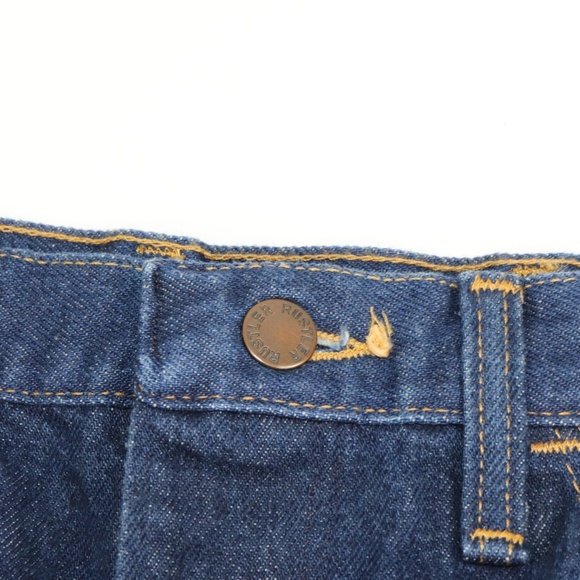 Vintage 70s Rustler Bootcut Western Jeans Blue - Picture 4 of 8